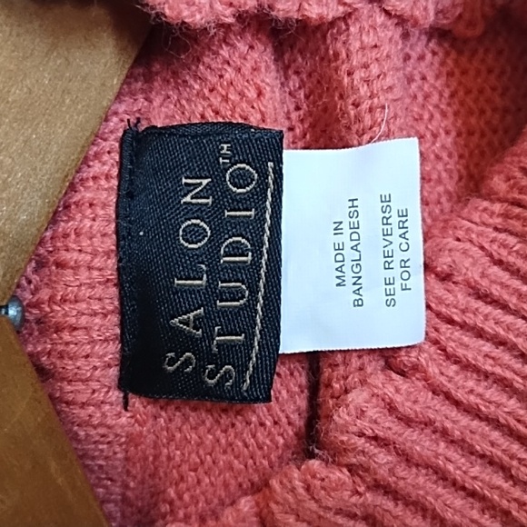 Vintage 90's Grandma Embroidered Cottagecore Turtle Neck Sweater Size M - Picture 8 of 10